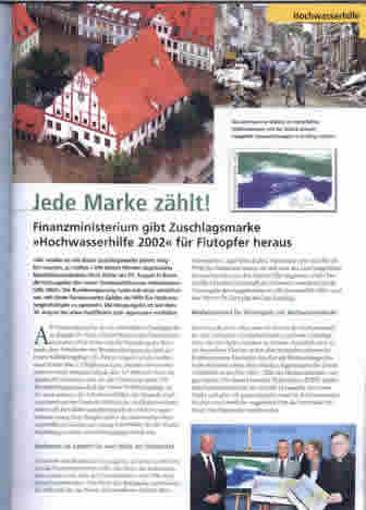 A article about "flooding" stamp in the magazine