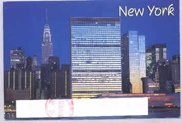 a postcard sent from UN