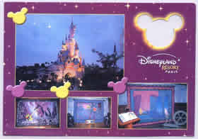 A postcard sent from Disneyland of Paris