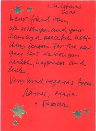 A christmas card from Chilian